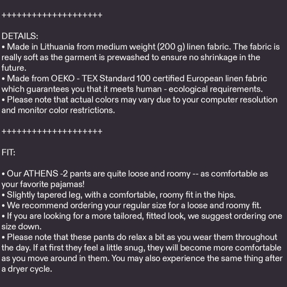 Loose Linen Pants, Dusky Florals, Women's Size M/L - Picture 15 of 15